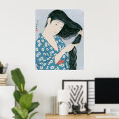 浮世絵 [五葉] 髪梳き (XL) ポスター (ホームオフィス)