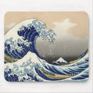 浮世絵 – 北斎の津波マウスパッド マウスパッド