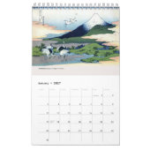 浮世絵[北斎]山富士36景 カレンダー (1月 2027)