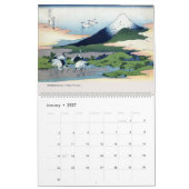 浮世絵[北斎]山富士36景(L) カレンダー (1月 2027)