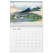 浮世絵[北斎]山富士36景(M) カレンダー (1月 2027)