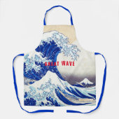 浮世絵 – 北斎： No.21素晴らし Wave - エプロン (正面)