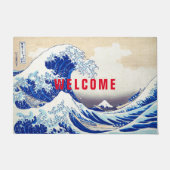 浮世絵 – 北斎: No.21素晴らし Wave - ドアマット (正面)