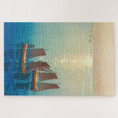 浮世絵 – 吉田 – 01 – キラキラ輝く海 ジグソーパズル (横)