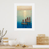 浮世絵 – 吉田 – 01 – キラキラ輝く海 ポスター (キッチン)