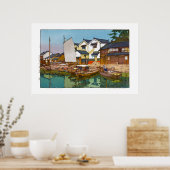 浮世絵 – 吉田 – 05 – 鞆の浦の倉 –  ポスター (キッチン)