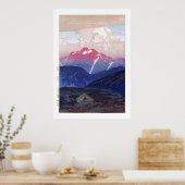浮世絵 – 吉田 – 10 – 剣山の朝 –  ポスター (キッチン)