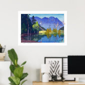 浮世絵 – 吉田 – 11 – 穂高山 – ポスター (ホームオフィス)