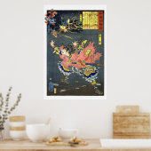 浮世絵- 和漢百物語 No.10 - 雷震・順風耳・千里眼 - ポスター (キッチン)