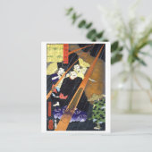 浮世絵- 和漢百物語 No.12 - 真柴大領久吉公 - ポストカード (スタンド正面)