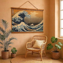 浮世絵　大波　日本　ホクサイ　海　装飾