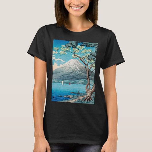 浮世絵 富士山 和風 絵画 プリント マスターピース Tシャツ (正面)