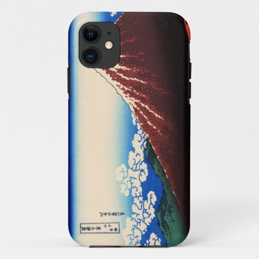 浮世絵　山下白雨　葛飾北斎 Case-Mate iPhoneケース (裏面)