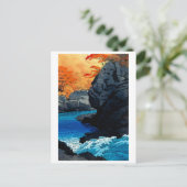 浮世絵【巴水】A18 塩原の秋 ポストカード (スタンド正面)