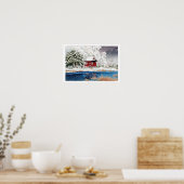 浮世絵 - 巴水 - m06 - 社頭の雪 - ポスター (キッチン)