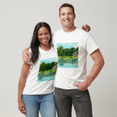 浮世絵 巴水 No50 岡山後楽園 Tシャツ (ユニセックス)