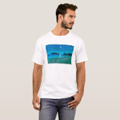 浮世絵 巴水 No54 海岸の満月 Tシャツ (正面フル)