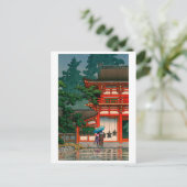 浮世絵 巴水 No62 奈良春日神社 ポストカード (スタンド正面)
