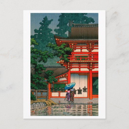 浮世絵 巴水 No62 奈良春日神社 ポストカード (正面)