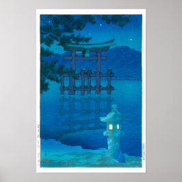浮世絵 - 巴水 - No.10 星月夜（宮島） - ポスター