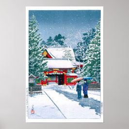 浮世絵 - 巴水 - No.22 社頭の雪 ポスター