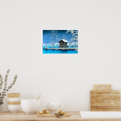 浮世絵 - 巴水 - No.28 田沢湖漢槎宮 ポスター (キッチン)