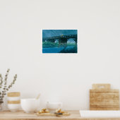 浮世絵 - 巴水 - No.35 今井橋の夕立 ポスター (キッチン)