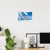 浮世絵 - 巴水 - No.4 厳島の雪 ポスター (ホームオフィス)