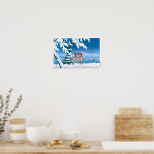 浮世絵 - 巴水 - No.4 厳島の雪 ポスター (キッチン)