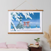 浮世絵 - 巴水 - No.4 厳島の雪 吊り下げ型タペストリー (寝室)