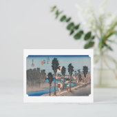 浮世絵 広重 十二 沼津 ポストカード (スタンド正面)