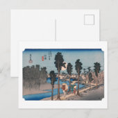 浮世絵 広重 十二 沼津 ポストカード (正面/裏面)