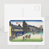 浮世絵 広重 四十番 鳴海 ポストカード (正面/裏面)