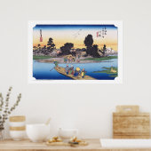 浮世絵 – 広重 – No.02-2川崎 –  ポスター (キッチン)