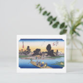 浮世絵 広重 No.02-2 川崎 ポストカード (スタンド正面)