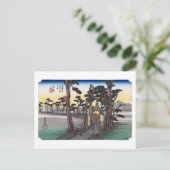 浮世絵 広重 No.14 吉原 ポストカード (スタンド正面)