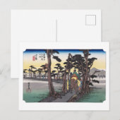 浮世絵 広重 No.14 吉原 ポストカード (正面/裏面)