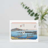 浮世絵 広重 No.18 江尻 ポストカード (スタンド正面)