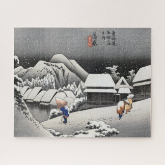 浮世絵 廣重 東海道五十三次之内 蒲原 ジグソーパズル