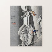 浮世絵 廣重 東海道五十三次之内 蒲原 ジグソーパズル (縦)