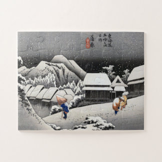 浮世絵 廣重 東海道五十三次之内 蒲原 ジグソーパズル