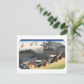 浮世絵 廣重 東海道五十三次 大津 ポストカード (スタンド正面)