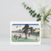 浮世絵 廣重 東海道五十三次 水口 ポストカード (スタンド正面)