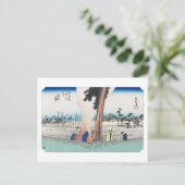 浮世絵 廣重 東海道五十三次 浜松 ポストカード (スタンド正面)