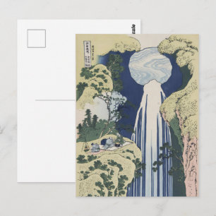 浮世絵 歌川北斎 『阿弥陀の滝』 木版画 ポストカード