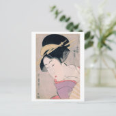 浮世絵[歌麿]美しい014 ポストカード (スタンド正面)