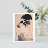 浮世絵[歌麿]美しい020 ポストカード (スタンド正面)
