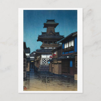 浮世絵[波水] 岡山の鐘突堂 ポストカード