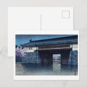 浮世絵[波水]A04 桜田門の春雨 ポストカード (正面/裏面)