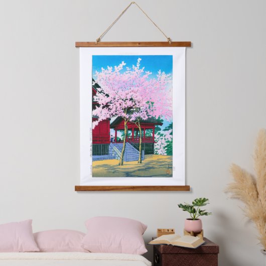 浮世絵 – 羽水 – No.44上野の清水殿 –  吊り下げ型タペストリー (寝室)